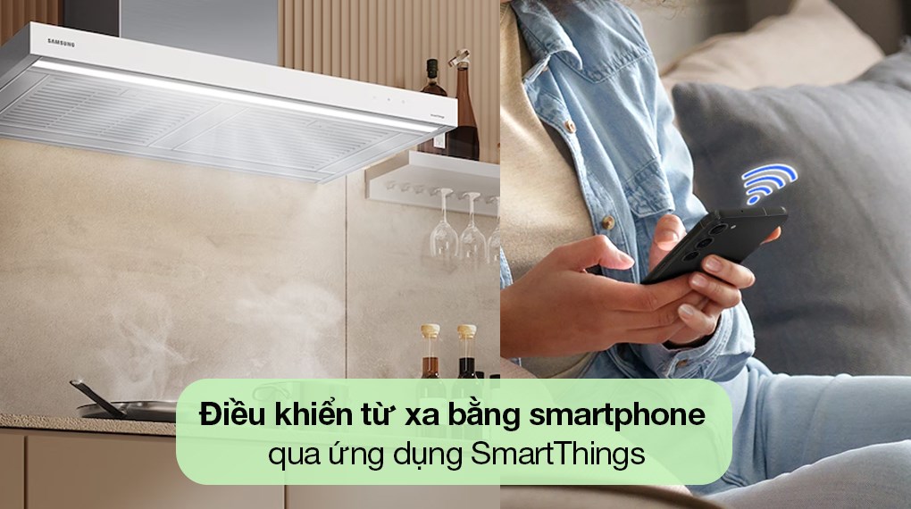 Máy hút mùi áp tường Samsung Bespoke NK36CB665WWHSV - Tiện ích 