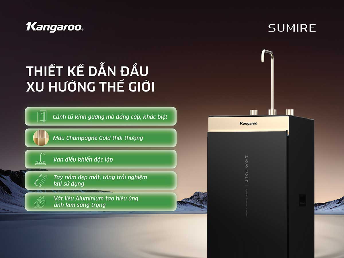 Máy lọc nước Kangaroo Sumire Hydrogen ion kiềm KGEP13A1