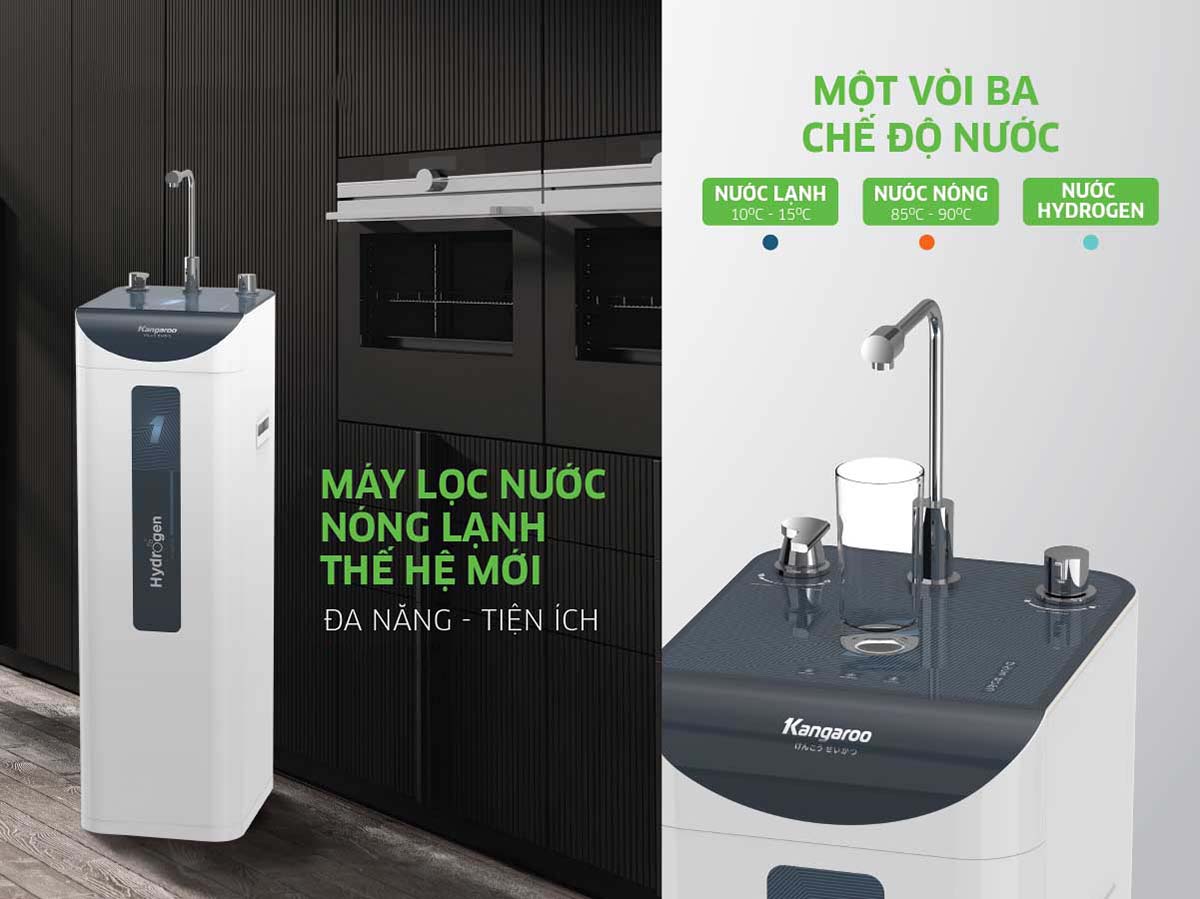  Kangaroo Slim Hydrogen KG10A9S có 3 chế độ nước