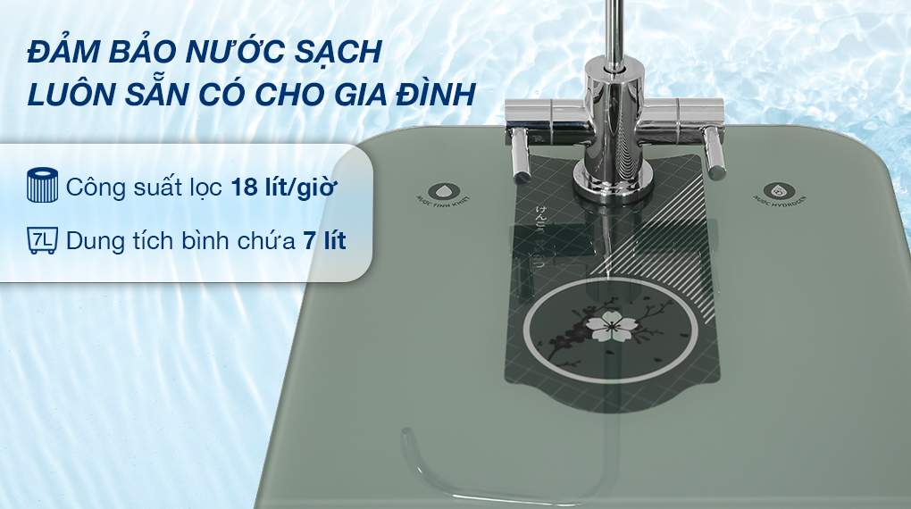 Máy lọc nước RO Hydrogen Kangaroo KG100HD2 8 lõi - Công suất