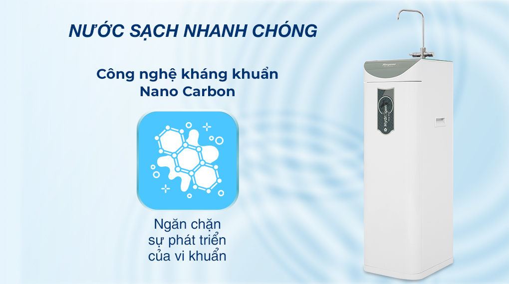 Máy lọc nước RO Hydrogen Kangaroo KG100HD2 8 lõi - Công nghệ kháng khuẩn