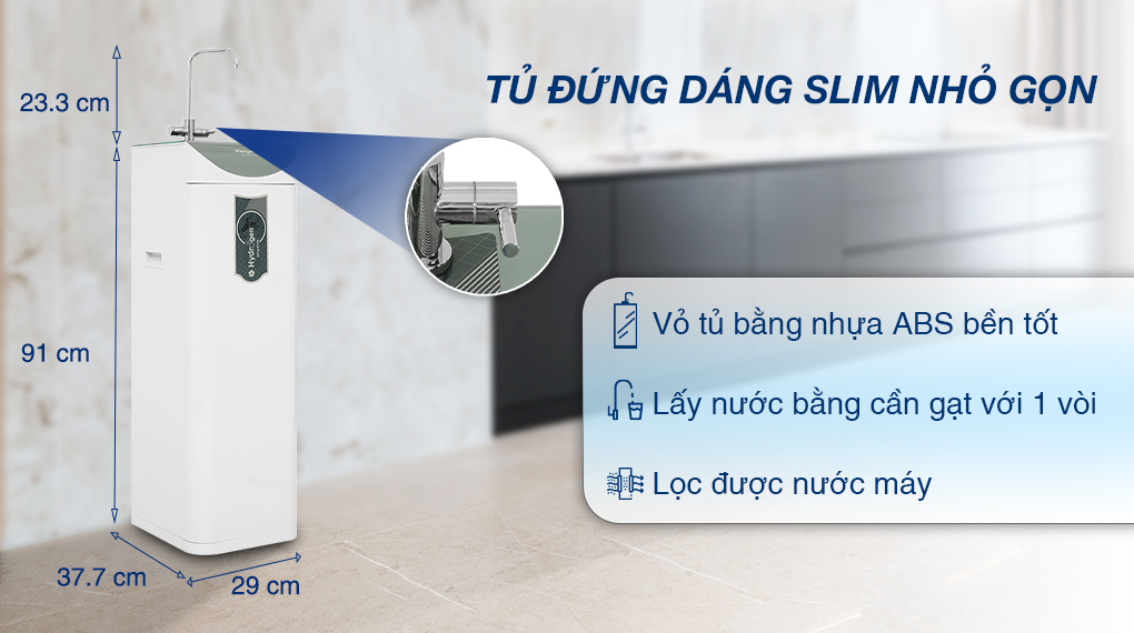 Máy lọc nước RO Hydrogen Kangaroo KG100HD2 8 lõi - Thiết kế