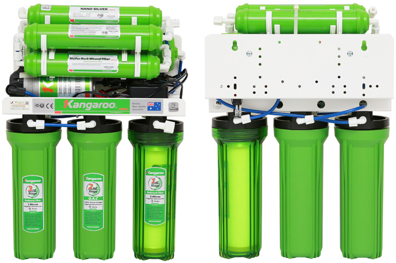 Thiết kế không vỏ gọn gàng - Máy lọc nước RO không vỏ Kangaroo KG110 9 lõi