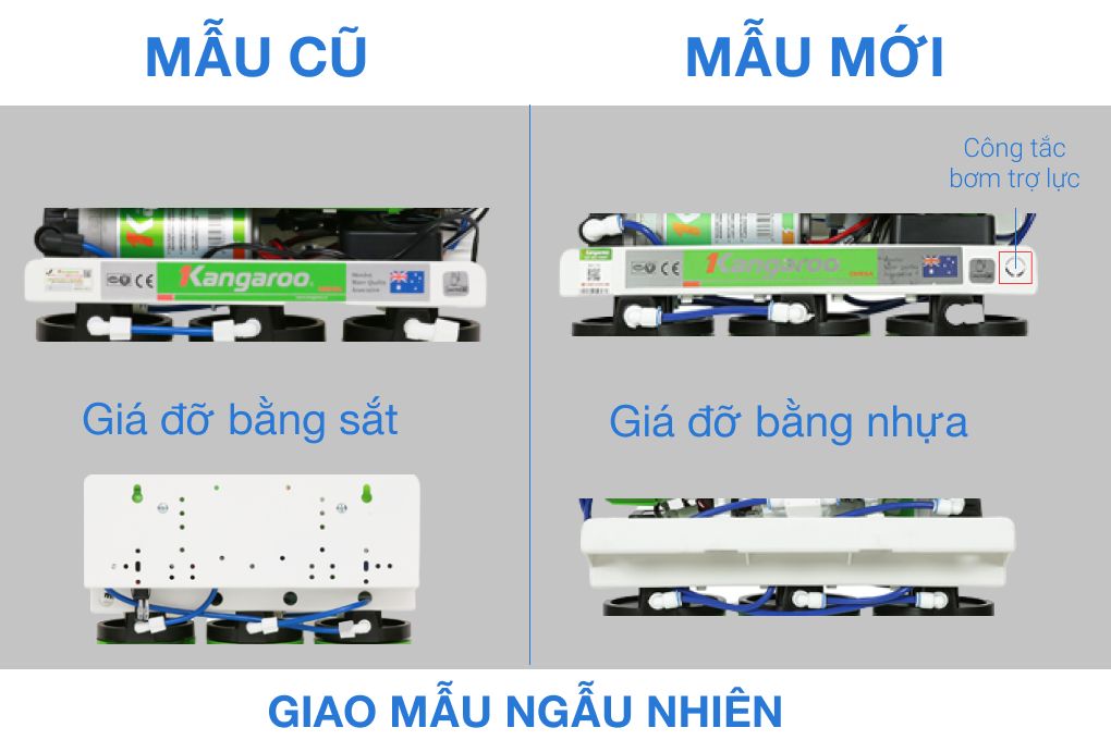 Thay đổi thiết kế - Máy lọc nước RO không vỏ Kangaroo KG110 9 lõi 