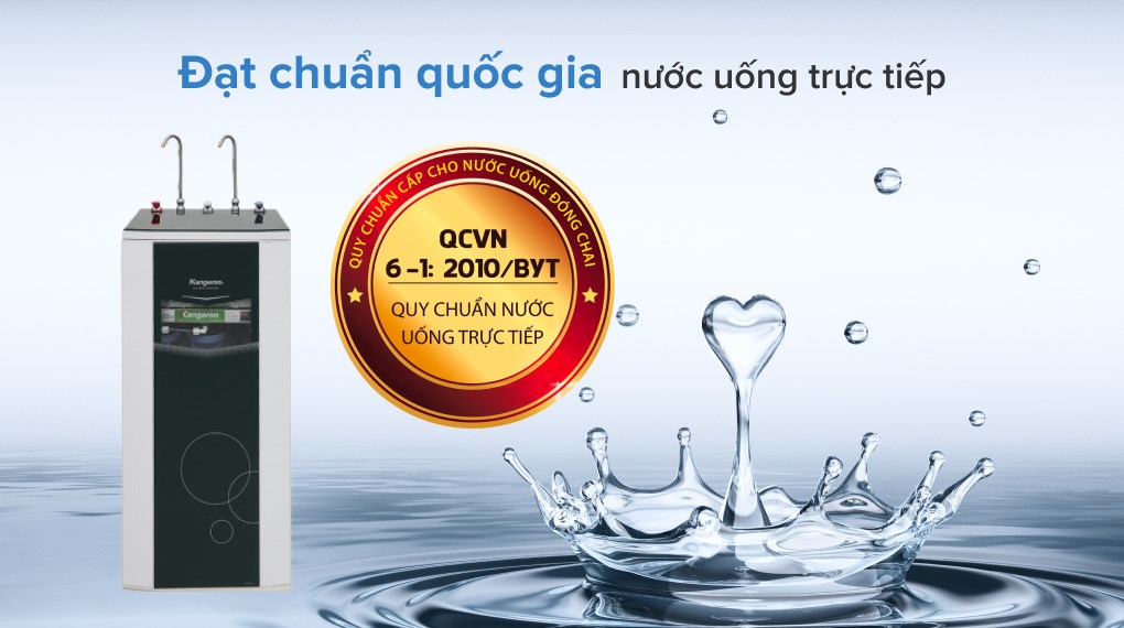 Máy lọc nước RO nóng nguội lạnh Kangaroo KG10A3 10 lõi - Nước sạch