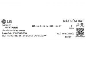 Máy rửa bát độc lập LG LDT14SVA4