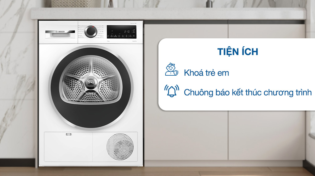 Máy sấy ngưng tụ Bosch 9 kg WPG24100MY - Tiện ích