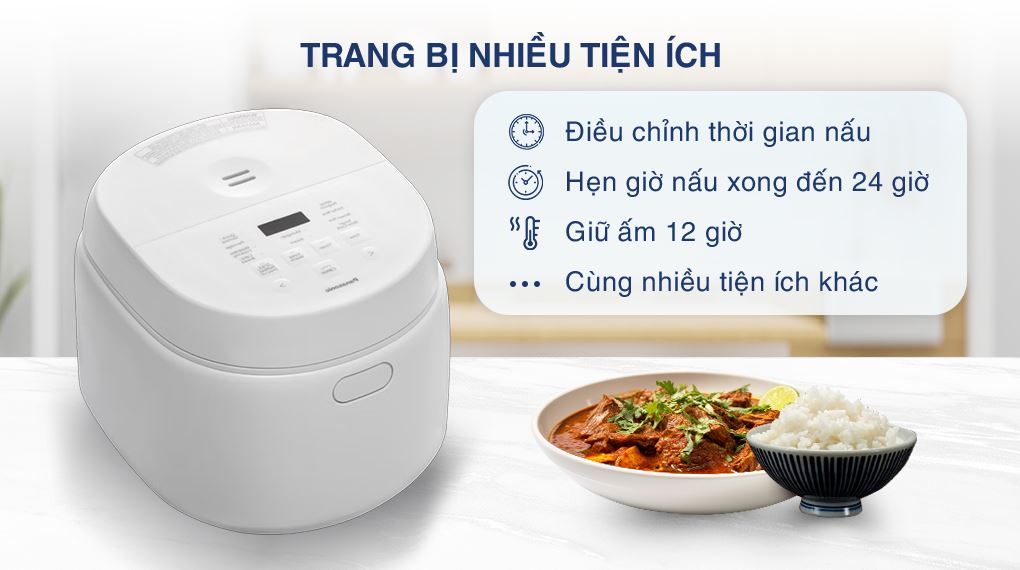 Nồi cơm điện tử Panasonic 1.8 lít SR-DL184WRA - Tiện ích