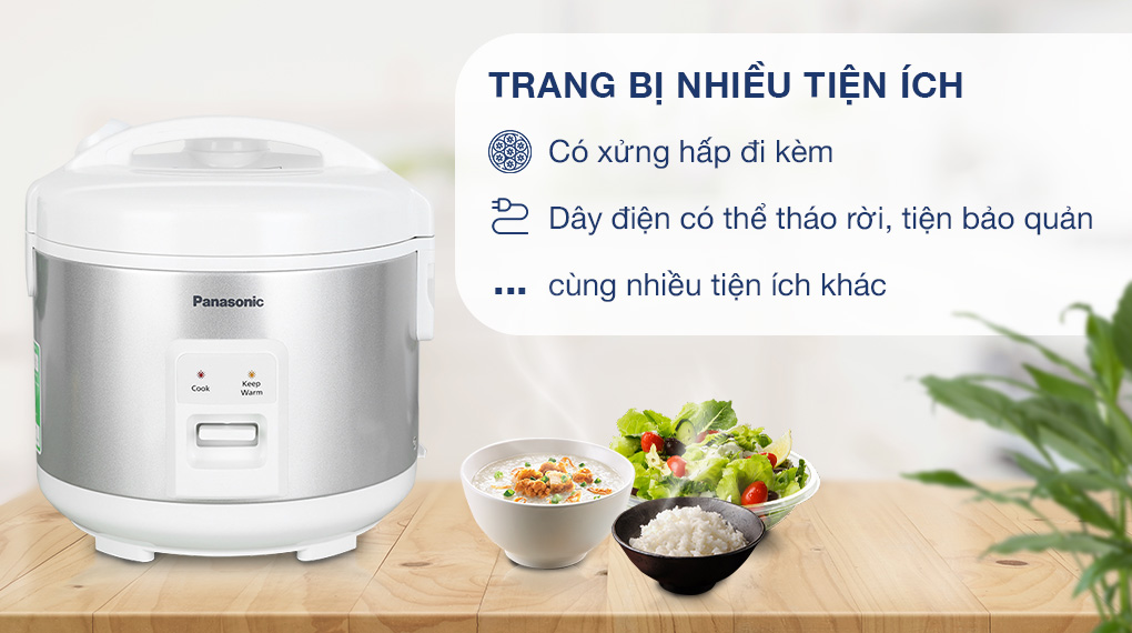 Nồi cơm nắp gài Panasonic 1 lít SR-MVN10LRAX - Tiện ích