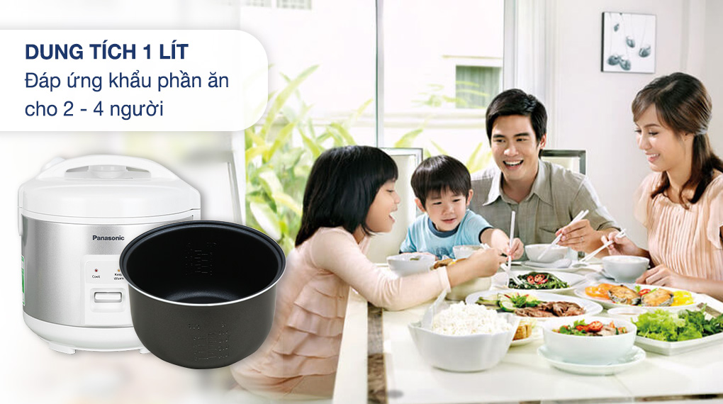 Nồi cơm nắp gài Panasonic 1 lít SR-MVN10LRAX - Dung tích