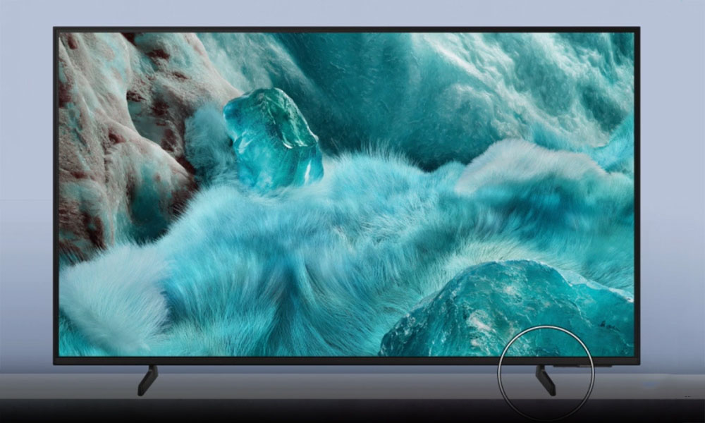 Dễ dàng điều chỉnh chân đế Smart Tivi Samsung 55 Inch QA55Q7FA