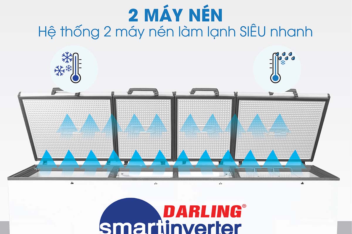 Tủ đông sử dụng 2 máy nén