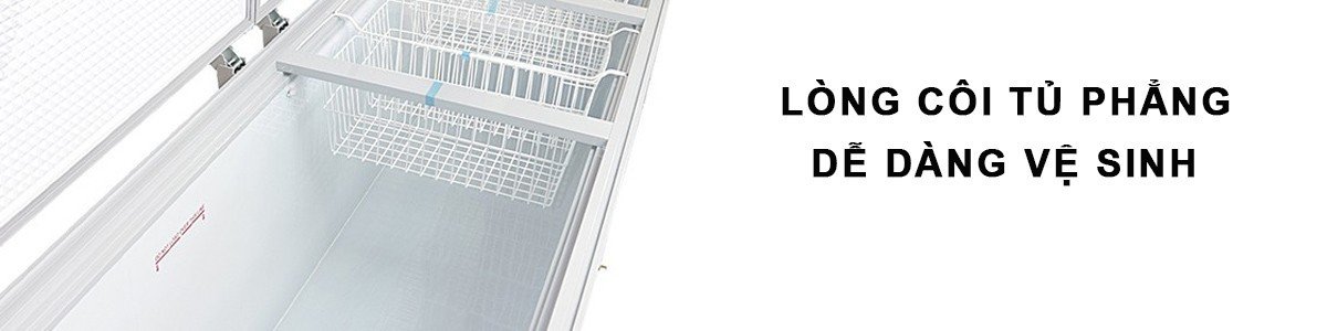 Lòng tủ côi nhôm phẳng của Tủ Đông Darling DMF-1579ASI