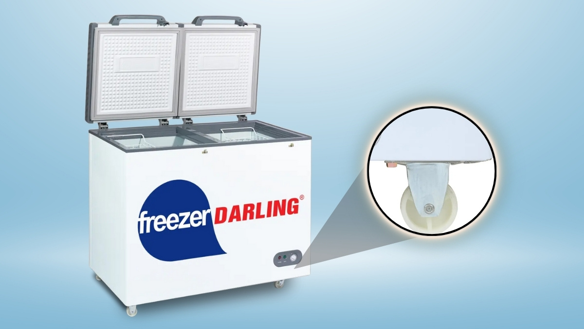 Bánh xe được hoàn thiện chắc chắn để di chuyển dễ dàng hơn