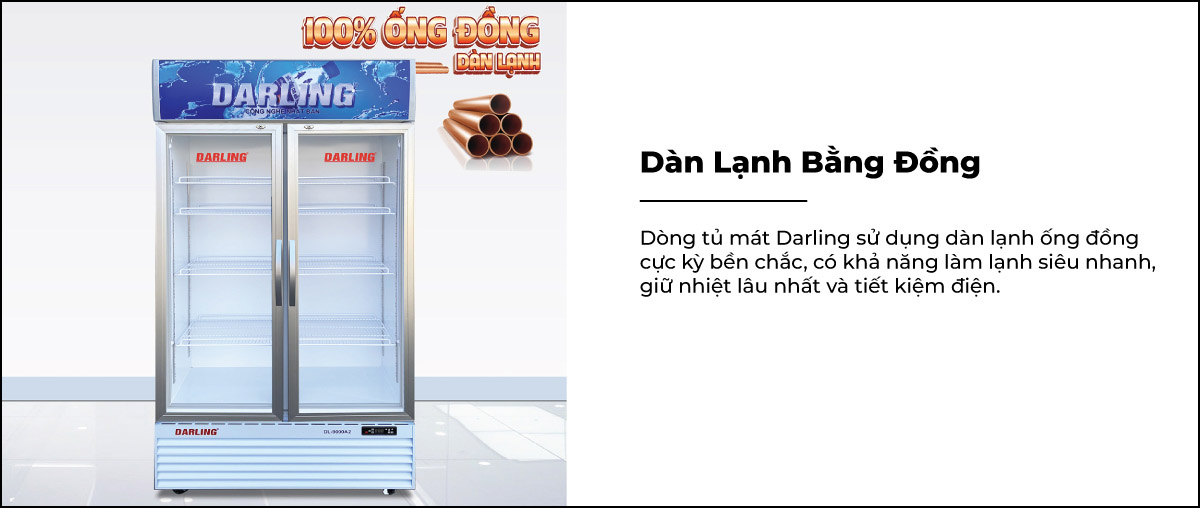 Dàn lạnh bằng đồng có độ bền chắc và làm lạnh siêu nhanh