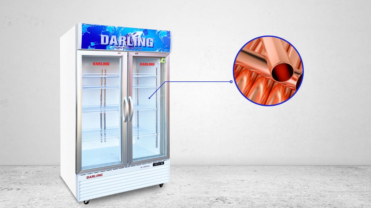 Dàn lạnh bằng đồng hỗ trợ tủ làm mát thực phẩm nhanh chóng