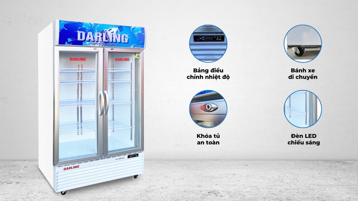 Một số tiện ích trên Tủ Mát Darling 830 Lít DL-9000A2