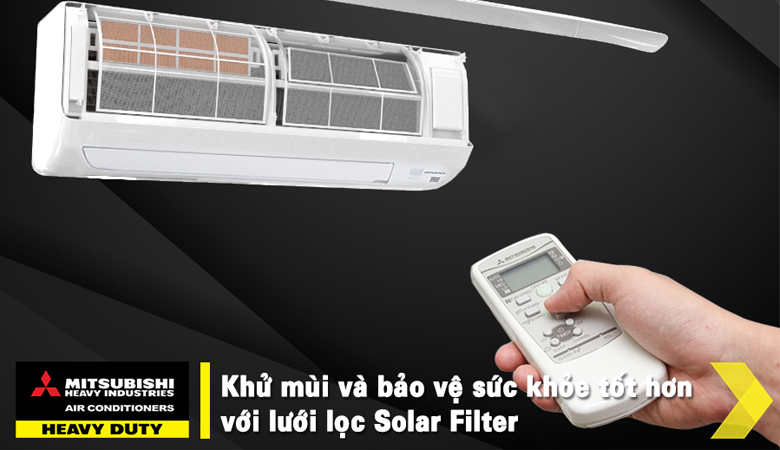 Điều hòa Mitsubishi Heavy SRK/SRC25ZSPS-W5 có lưới lọc giúp làm sạch không gian