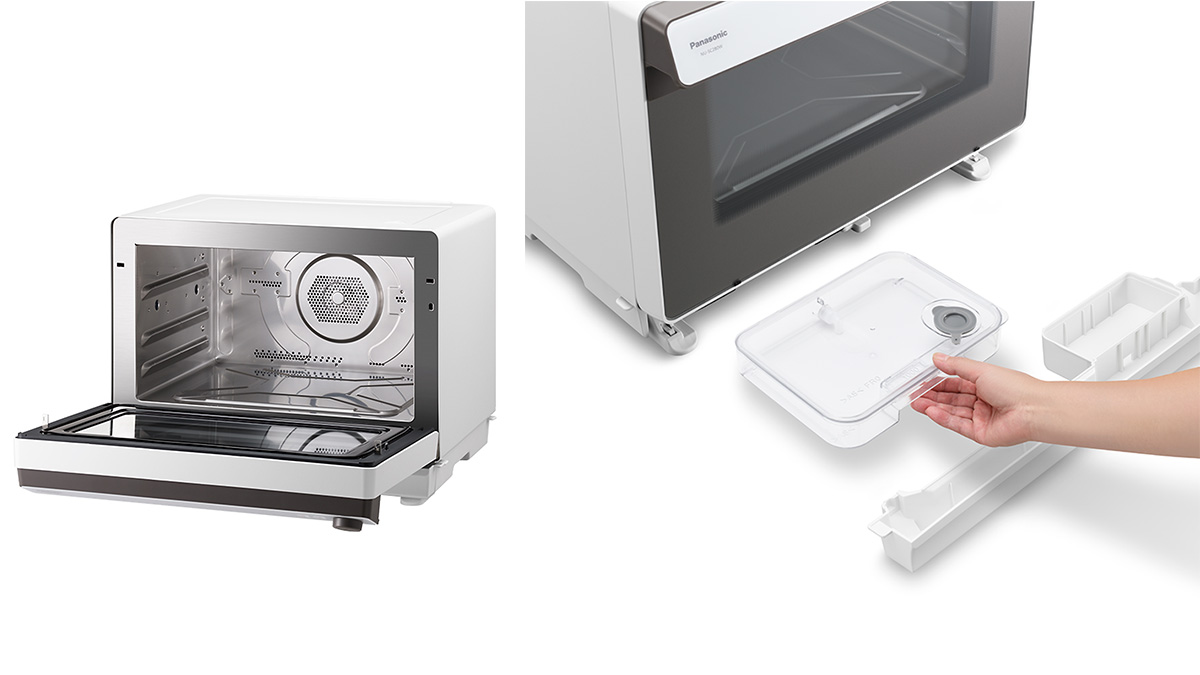 Panasonic NU-SC280W có dung tích 31 lít và khay chứa nước