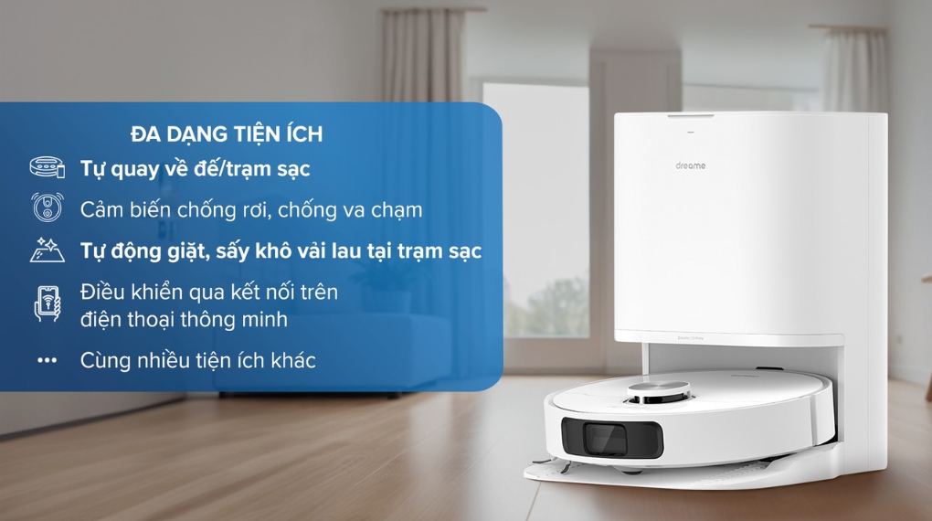 Robot hút bụi lau nhà Dreame L10 Prime - Tiện ích