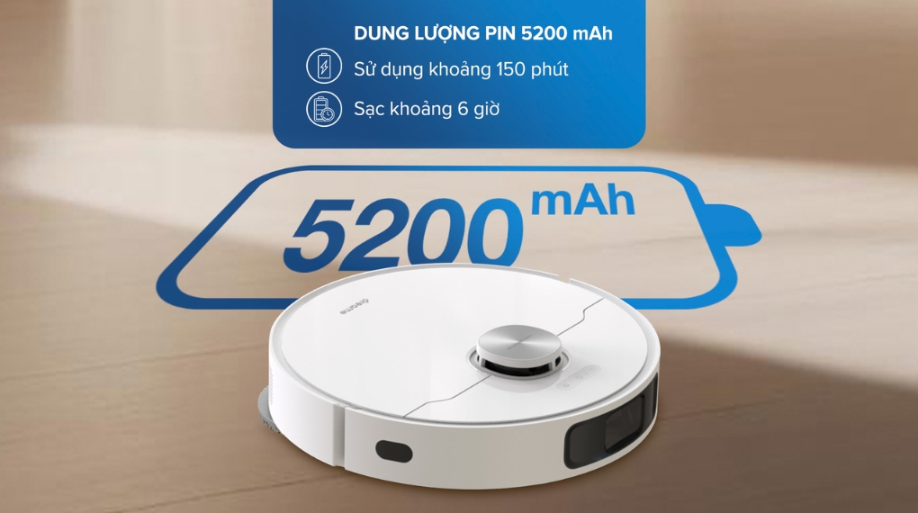 Robot hút bụi lau nhà Dreame L10 Prime - Thời gian sạc