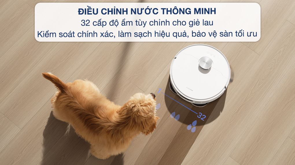 Điều chỉnh mức nước thông minh - Robot hút bụi lau nhà Dreame L10S Ultra Gen 2.0