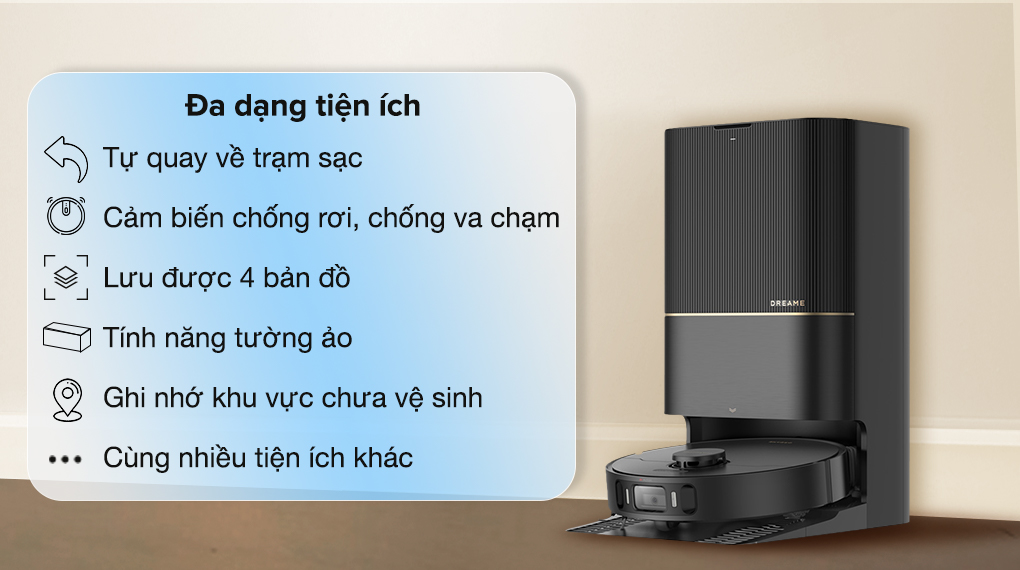 Robot hút bụi lau nhà Dreame X30 Ultra - Tiện ích