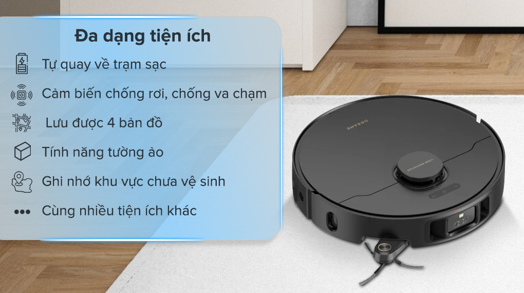 Robot hút bụi lau nhà Dreame X40 Ultra - Tiện ích
