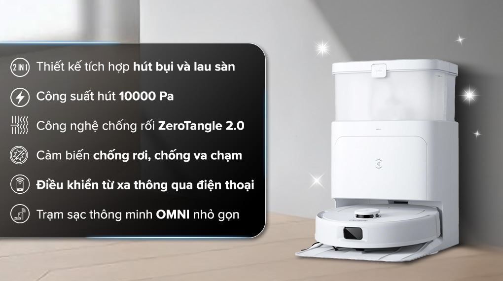Robot hút bụi lau nhà Ecovacs N30 PRO OMNI - Thiết kế