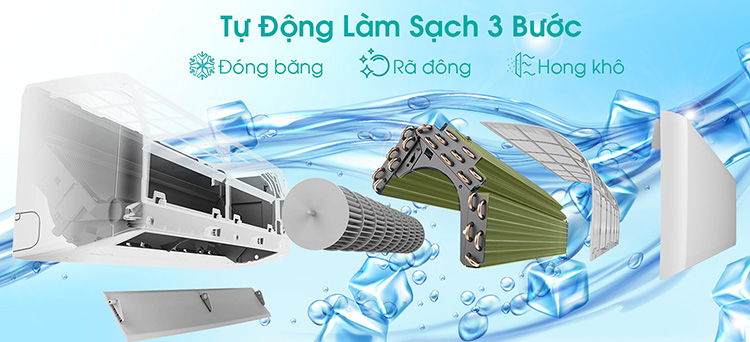Điều hòa 18.000 BTU Hisense AS-18CR4RXADBI00 được trang bị công nghệ tự làm sạch