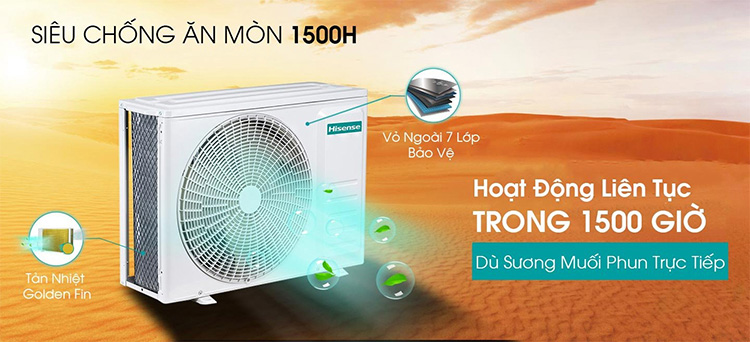 Dàn nóng điều hòa 1 chiều 18.000 BTU AS-18CR4RXADBI00 sở hữu lớp vỏ ngoài 7 lớp mang lại độ bền tối đa