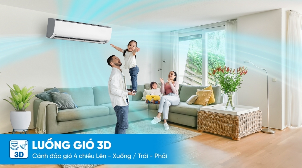 Máy lạnh Daikin Inverter 3 HP FTKF71ZVMV - Cơ chế thổi gió