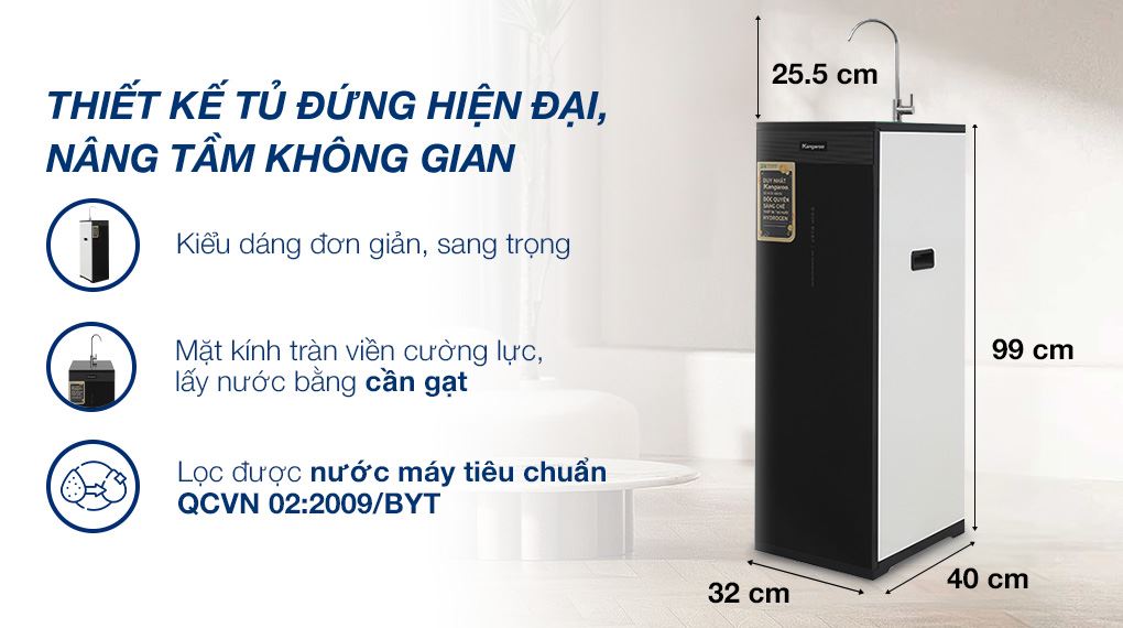 Máy lọc nước RO Hydrogen Kangaroo KG11A1 11 lõi - Thiết kế