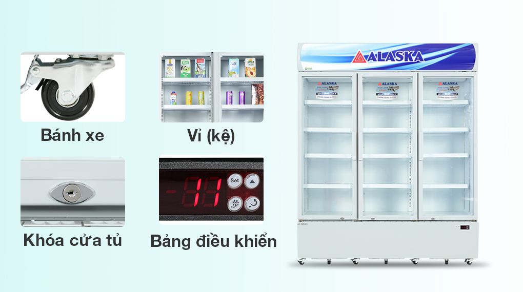 Tủ mát Alaska 1200 lít LC-1200C3 - Các tiện ích khác