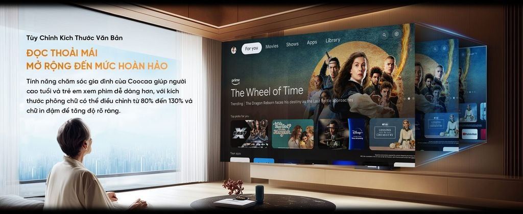 Điều chỉnh cỡ chữ Google Tivi Coocaa FHD 43 inch 43Z85