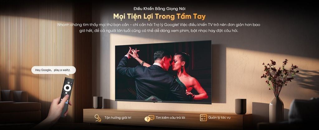 Hệ điều hành Google Tivi Coocaa FHD 43 inch 43Z85