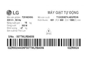 Máy giặt LG AI DD Inverter 16 kg T2516DX5G