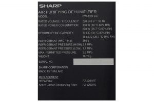 Máy hút ẩm Sharp DW-T30FV-H
