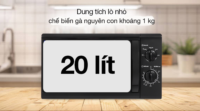 Lò vi sóng Bluestone MOB-7708B 20 lít - Dung tích