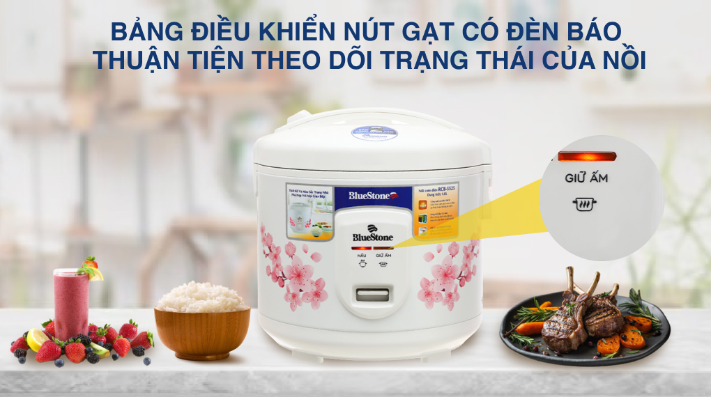 Nồi cơm nắp gài BlueStone 1.8 lít RCB-5525 - Điều khiển