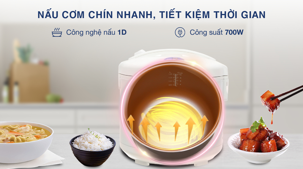 Nồi cơm nắp gài BlueStone 1.8 lít RCB-5525 - Công nghệ 