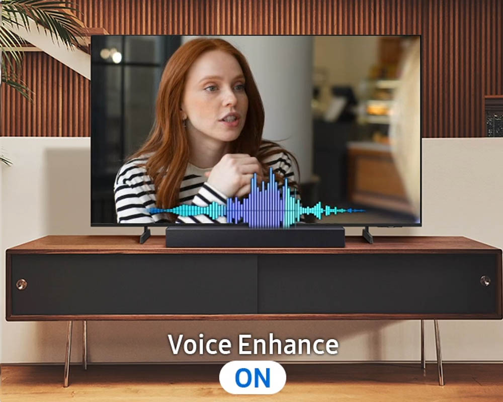 Nghe rõ lời thoại trên loa thanh Samsung HW-B400F/XV