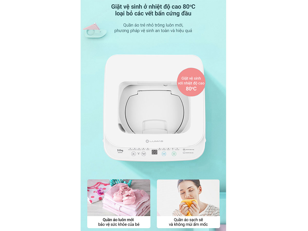 Máy giặt mini Lumias WS040WH