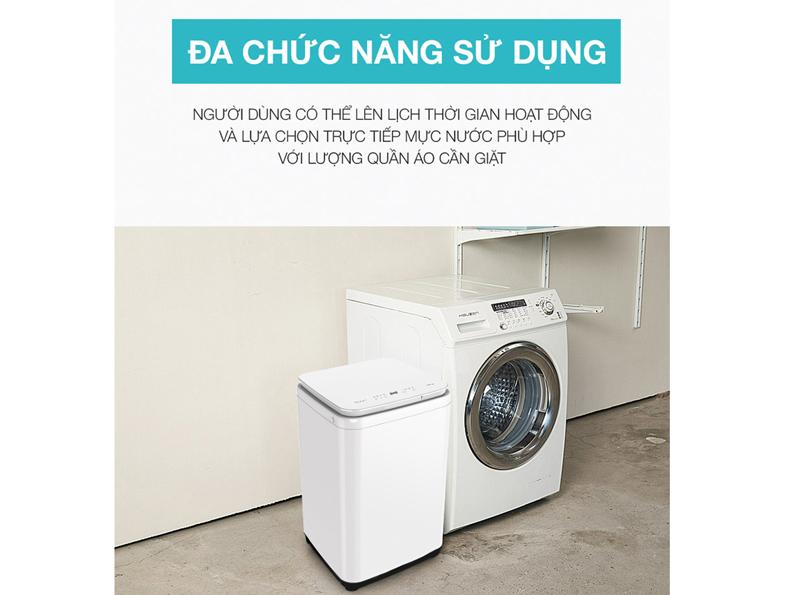 Máy giặt mini chức năng giặt nhiệt độ cao Lumias WS050WH