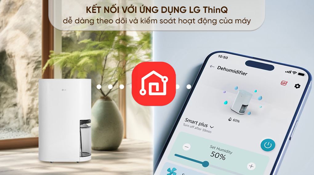 Máy hút ẩm LG Dual Inverter DD23GMWE1.ABAE - Tiện ích