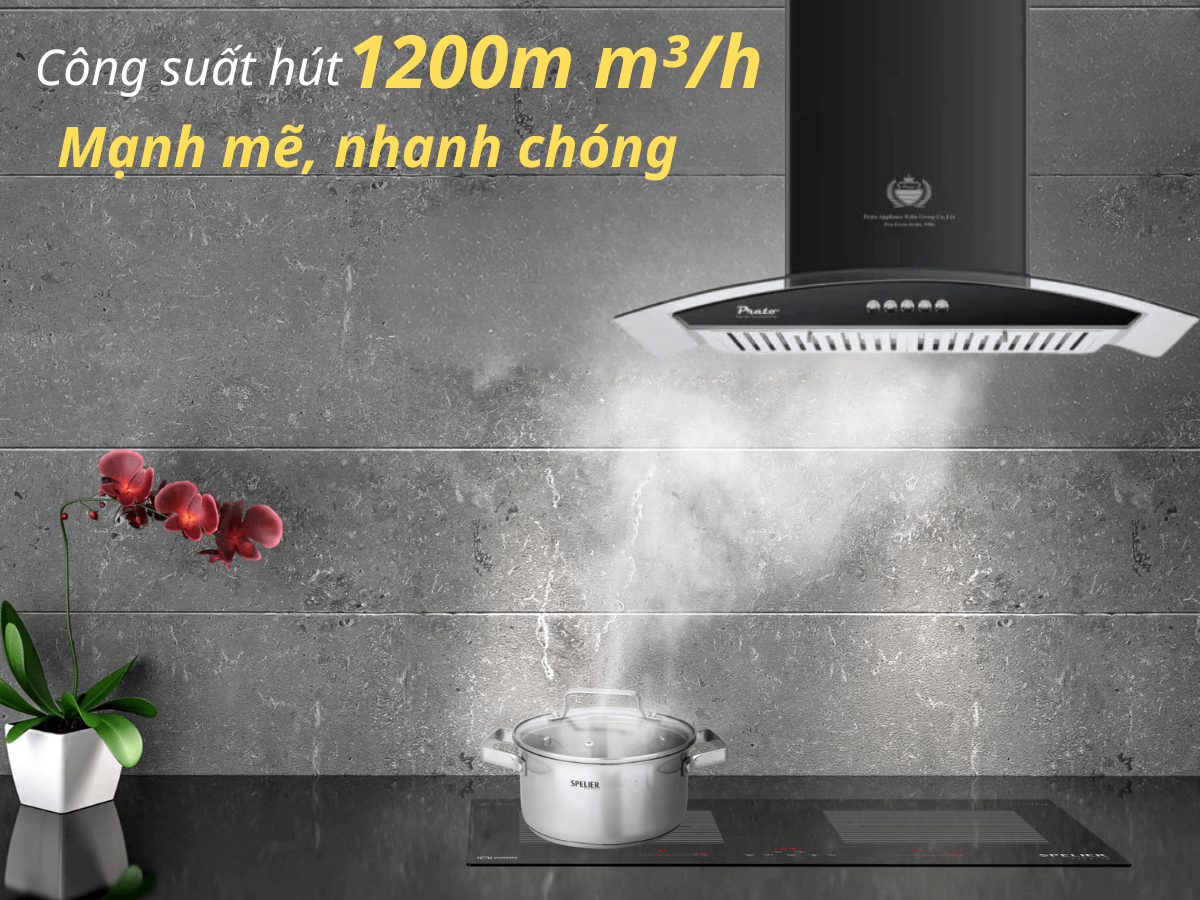 Công suất hút 1200 m³/h mạnh mẽ