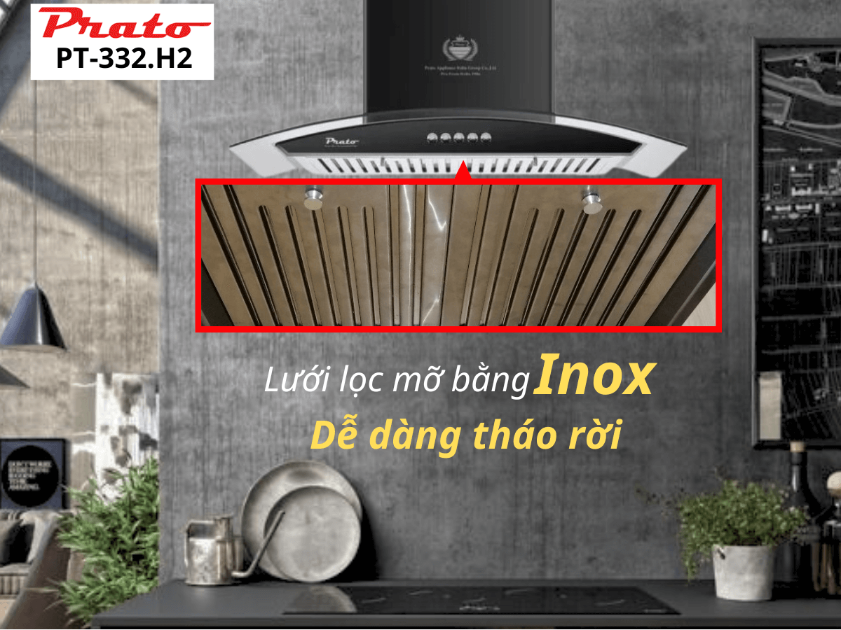 Lưới lọc bằng inox có thể tháo rời