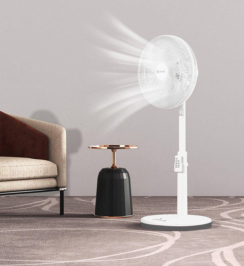 Quạt cây Lumias màu trắng F08E - 28W, 7 cấp độ gió