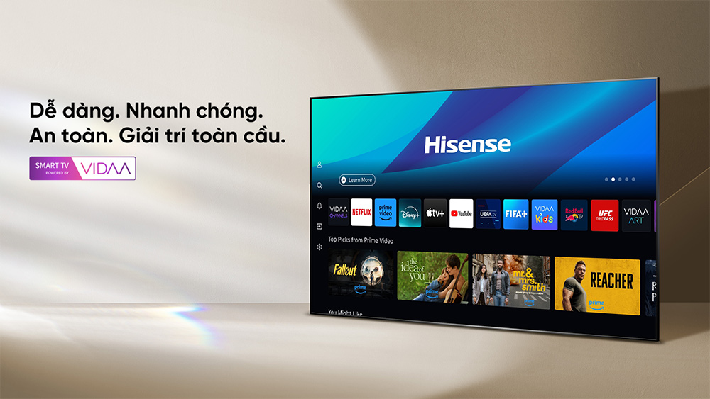 Hệ điều hành VIDAA Smart Tivi Hisense 4K 50 Inch 50A6Q