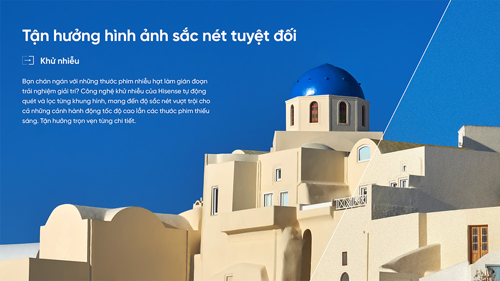 Công nghệ khử nhiễu Tivi Hisense Full HD 43 inch 43A4Q